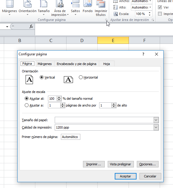 Manipular Las Opciones De Configuración De Página Para Las Hojas Excel Aplicado 4553